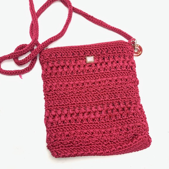 The Sak Handbags - THE SAK Cranberry Crochet Crossbody Purse Tote Bag